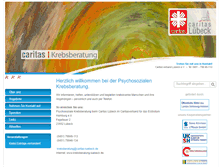 Tablet Screenshot of krebsberatung-luebeck.de